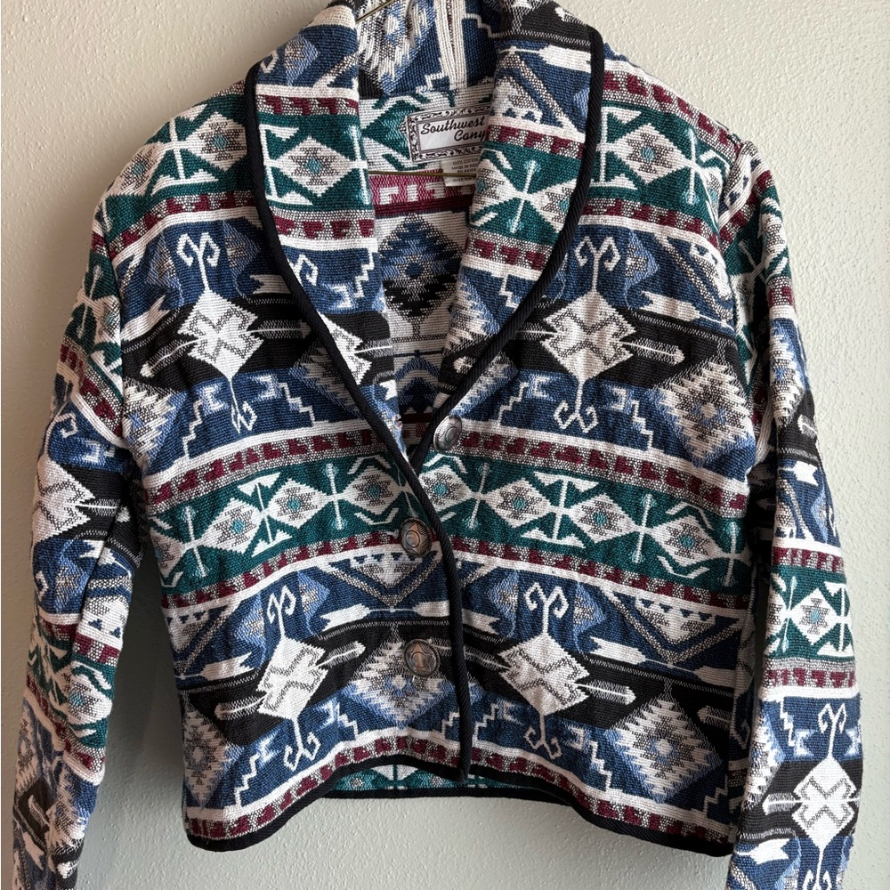Women's Patterned Western Style Jacket - Multicolor